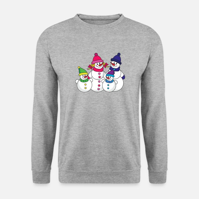 Winter - Unisex Pullover - Weißgrau meliert