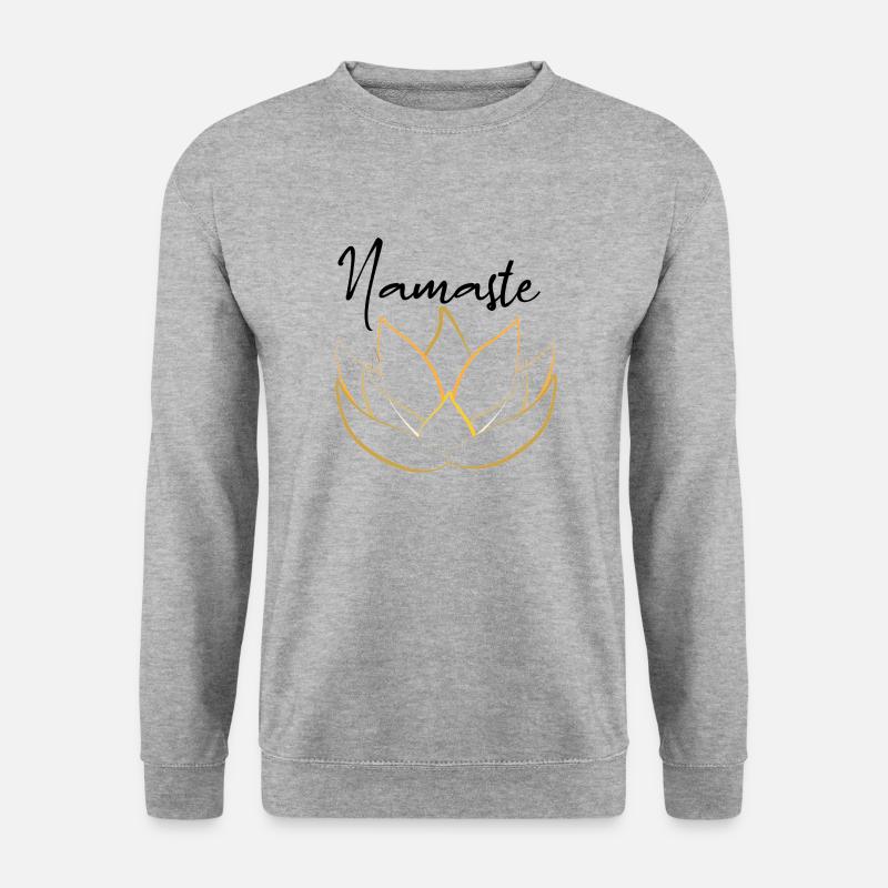 Namaste - Unisex Pullover - Weißgrau meliert