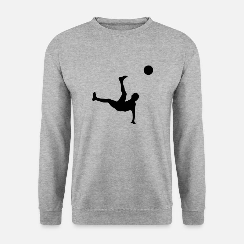 fussball - Unisex Pullover - Weißgrau meliert