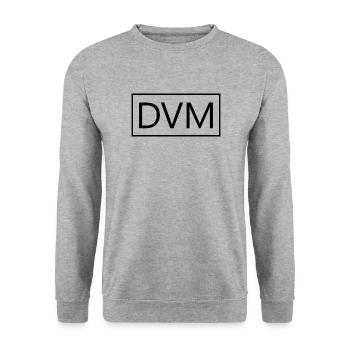 DVM Proud Graduated Veterinary Student Gift - Unisex Sweatshirt - salt & pepper - Front - Alina (178cm) & Michal (187cm)