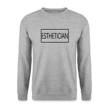 Kosmetikerin Stolzes Geschenk der Kosmetikerin - Unisex Pullover - Weißgrau meliert - Vorne - Alina (178cm) & Michal (187cm)