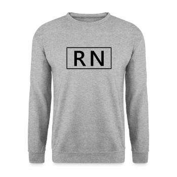 RN oder Registered Nurse Proud Graduated Nursing - Unisex Pullover - Weißgrau meliert - Vorne - Alina (178cm) & Michal (187cm)