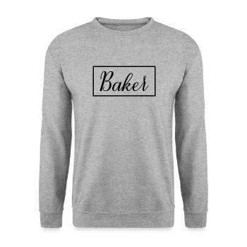 Baker Proud Graduated Baking Pastry Student - Unisex Sweatshirt - salt & pepper - Front - Alina (178cm) & Michal (187cm)