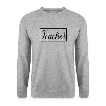 Enseignant fier de l’éducation graduée Cadeau de l’enseignant - Sweat-shirt Unisexe - gris chiné - Devant - Alina (178cm) & Michal (187cm)