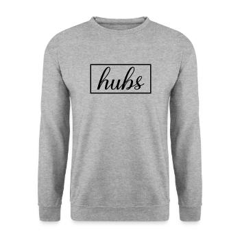 Hubs Matching Engagement Wedding Honeymoon - Unisex Sweatshirt - salt & pepper - Front - Alina (178cm) & Michal (187cm)