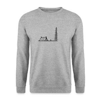 A camping trip in the great outdoors - Unisex Sweatshirt - salt & pepper - Front - Alina (178cm) & Michal (187cm)
