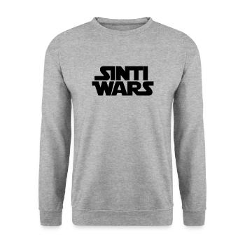 Sinti Wars SW Design Black Letters - Unisex Sweatshirt - salt & pepper - Front - Alina (178cm) & Michal (187cm)