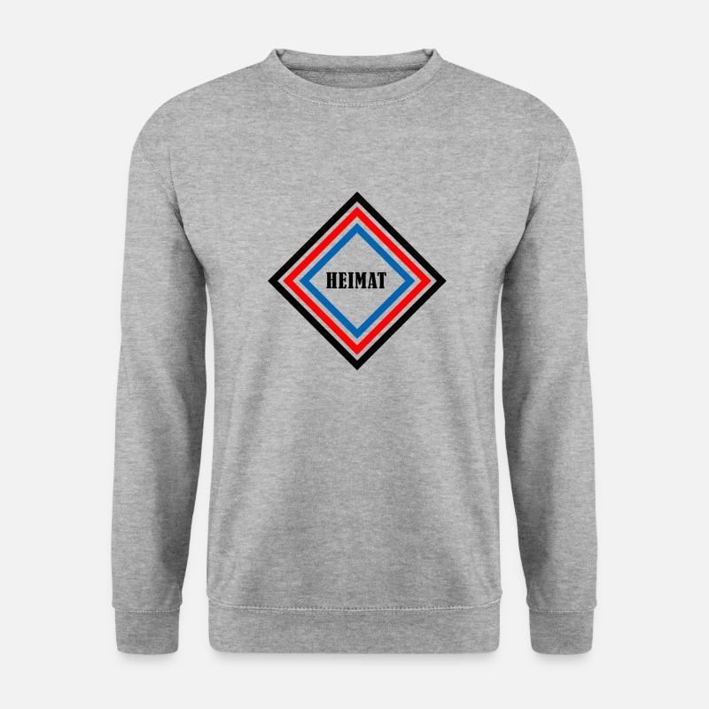 Raute Heimat - Unisex Pullover - Weißgrau meliert