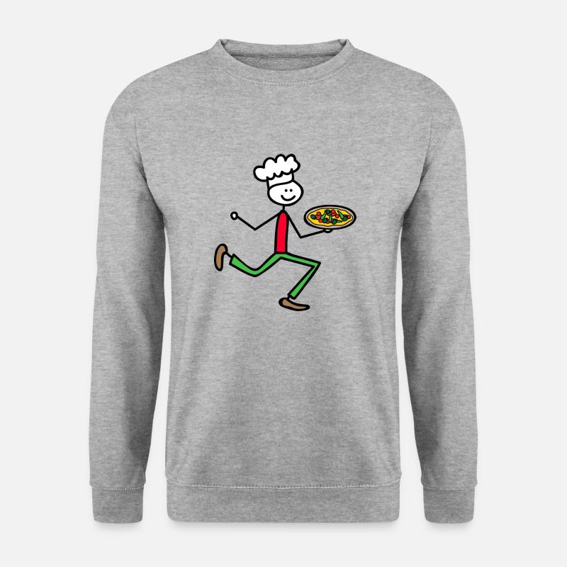 Pizzabäcker - Unisex Pullover - Weißgrau meliert