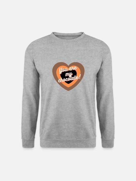 You are my chocolate - Unisex Pullover - Weißgrau meliert
