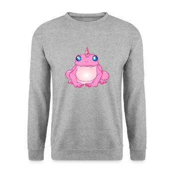 LICORNE LICORNE FROGGICORN CADEAUX T-SHIRT - Sweat-shirt Unisexe - gris chiné - Devant - Alina (178cm) & Michal (187cm)