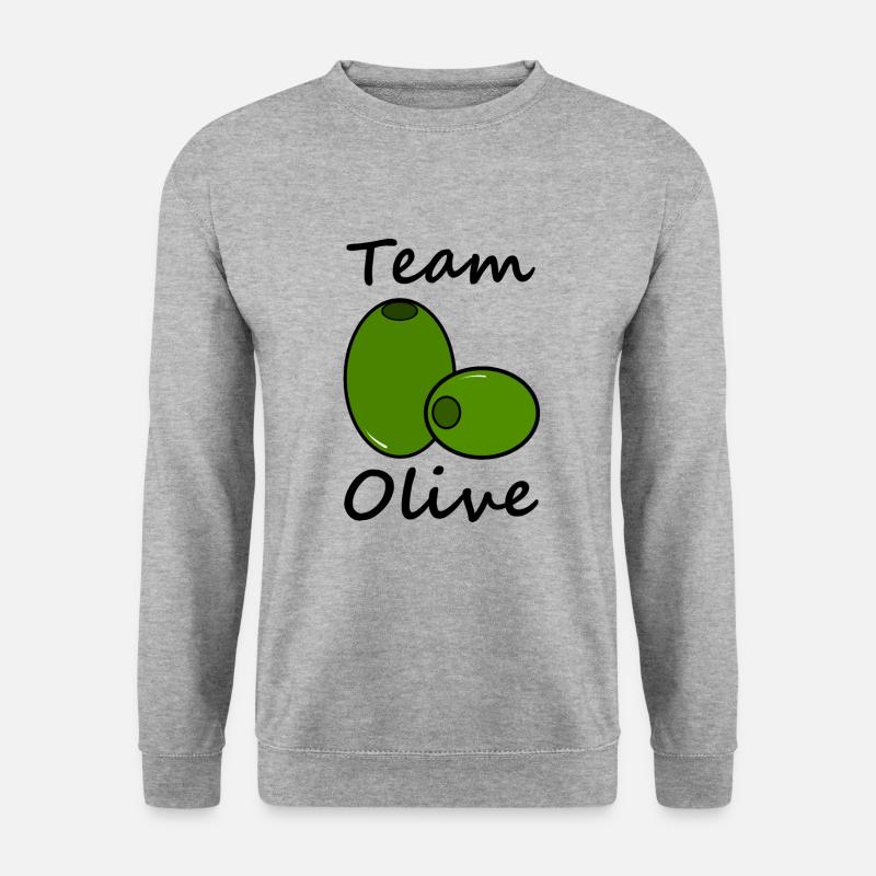 Team Olive - Unisex Pullover - Weißgrau meliert