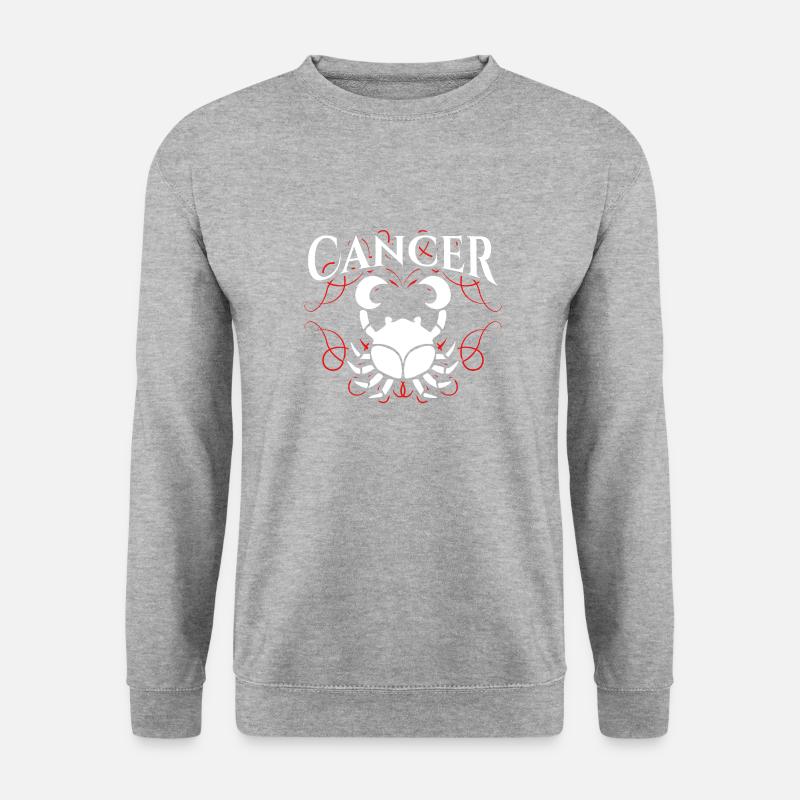 Krebs, Sternzeichen. Geschenk - Unisex Pullover - Weißgrau meliert
