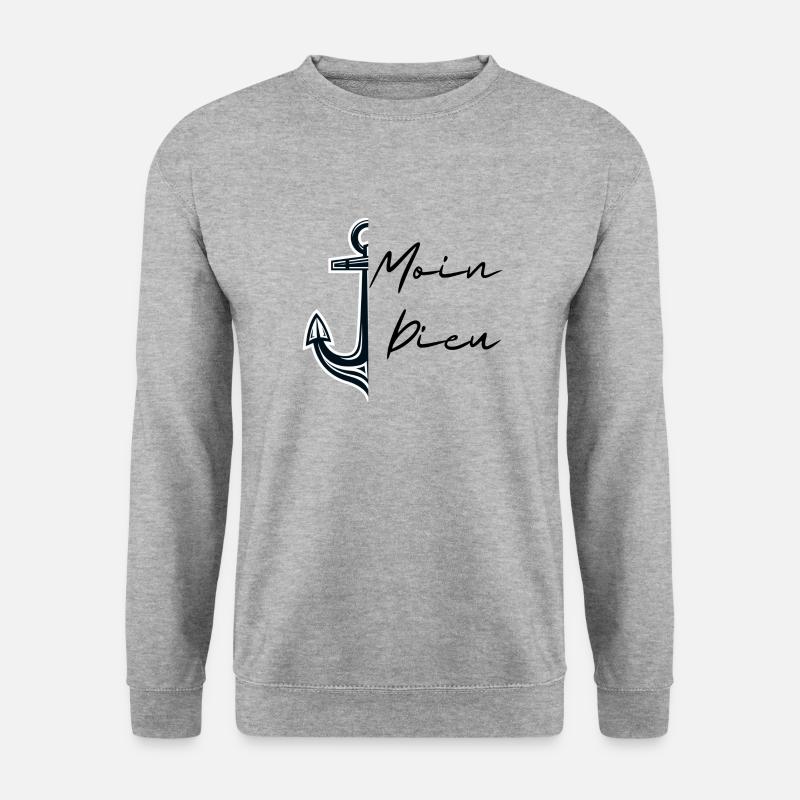 Moin Dieu - Unisex Pullover - Weißgrau meliert