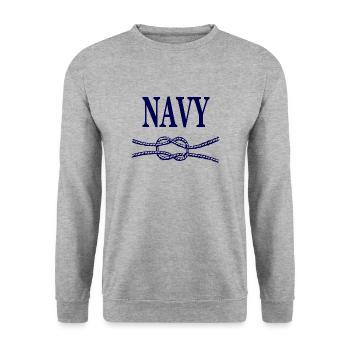 SCÉNARIO BLEU MARINE - Sweat-shirt Unisexe - gris chiné - Devant - Alina (178cm) & Michal (187cm)