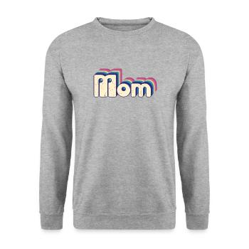 Mama Cool Retro Muttertag Geschenkidee für Mama - Unisex Pullover - Weißgrau meliert - Vorne - Alina (178cm) & Michal (187cm)