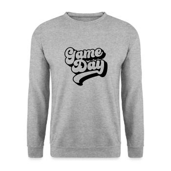 Spieltag Fußballliebhaber Sport Fan Fußball Saison - Unisex Pullover - Weißgrau meliert - Vorne - Alina (178cm) & Michal (187cm)