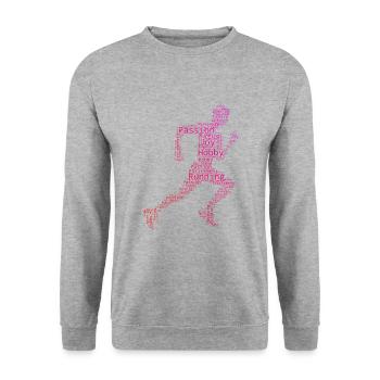 Fitness Jogging Femme Cross Country Running - Sweat-shirt Unisexe - gris chiné - Devant - Alina (178cm) & Michal (187cm)