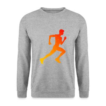 Cross Country Running Jogging Jogging Femme - Sweat-shirt Unisexe - gris chiné - Devant - Alina (178cm) & Michal (187cm)
