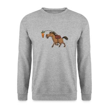 Pony - Sweat-shirt Unisexe - gris chiné - Devant - Alina (178cm) & Michal (187cm)