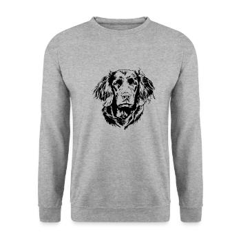 CHIEN DE CHASSE ALLEMAND Chien de chasse Chiens de chasse Wilsigns - Sweat-shirt Unisexe - gris chiné - Devant - Alina (178cm) & Michal (187cm)