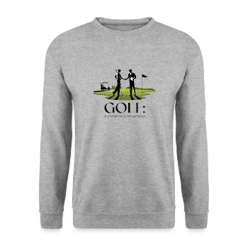 Golf - The Sport for Business & Success - Unisex Sweatshirt - salt & pepper - Front - Alina (178cm) & Michal (187cm)
