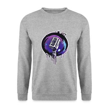 Microphone - Unisex Sweatshirt - salt & pepper - Front - Alina (178cm) & Michal (187cm)