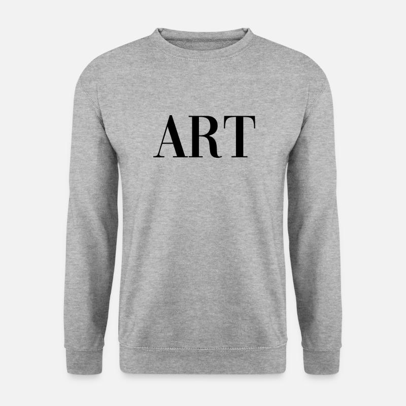 Kunst - Unisex Pullover - Weißgrau meliert