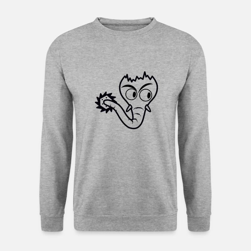 The funny bizarre imaginative Sägofant - Unisex Sweatshirt - salt & pepper