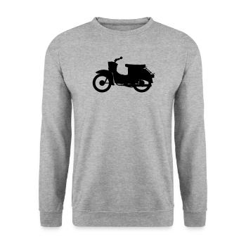 Simson Schwalbe Silhouette - Unisex Sweatshirt - salt & pepper - Front - Alina (178cm) & Michal (187cm)