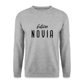 Future Novia Engagement Bridal Shower Wedding - Unisex Sweatshirt - salt & pepper - Front - Alina (178cm) & Michal (187cm)