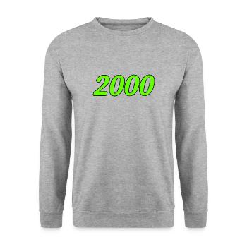 année 2000 - Sweat-shirt Unisexe - gris chiné - Devant - Alina (178cm) & Michal (187cm)