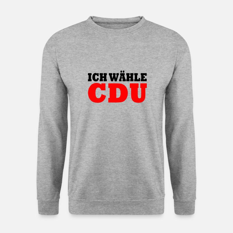 Cdu - Unisex Pullover - Weißgrau meliert