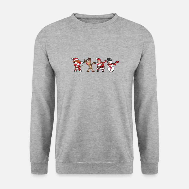 Weihnachten - Unisex Pullover - Weißgrau meliert