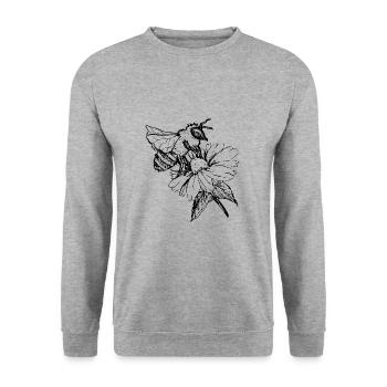 Bee Wasp Bumblebee Beekeeper Nature Conservation Environment Organic - Unisex Sweatshirt - salt & pepper - Front - Alina (178cm) & Michal (187cm)