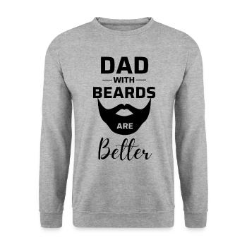 Dad with beards are better - Unisex Sweatshirt - salt & pepper - Front - Alina (178cm) & Michal (187cm)