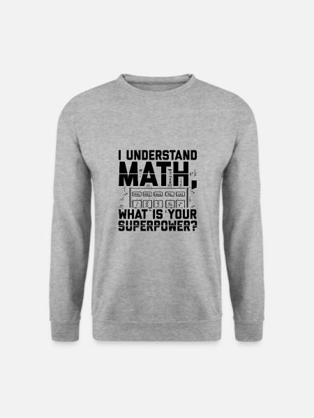 Mathematiker | Mathe Lehrer Studenten Geschenkidee - Unisex Pullover - Weißgrau meliert