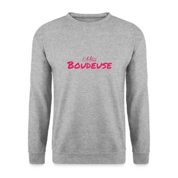 Miss boudeuse - Sweat-shirt Unisexe - gris chiné - Devant - Alina (178cm) & Michal (187cm)