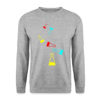Test tube icon - Unisex Sweatshirt - salt & pepper - Front - Alina (178cm) & Michal (187cm)