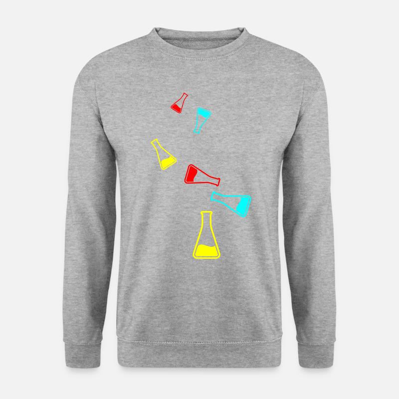 Reagenzglas Icon - Unisex Pullover - Weißgrau meliert