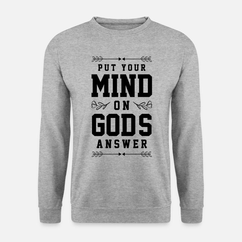 bibel verse - Unisex Pullover - Weißgrau meliert