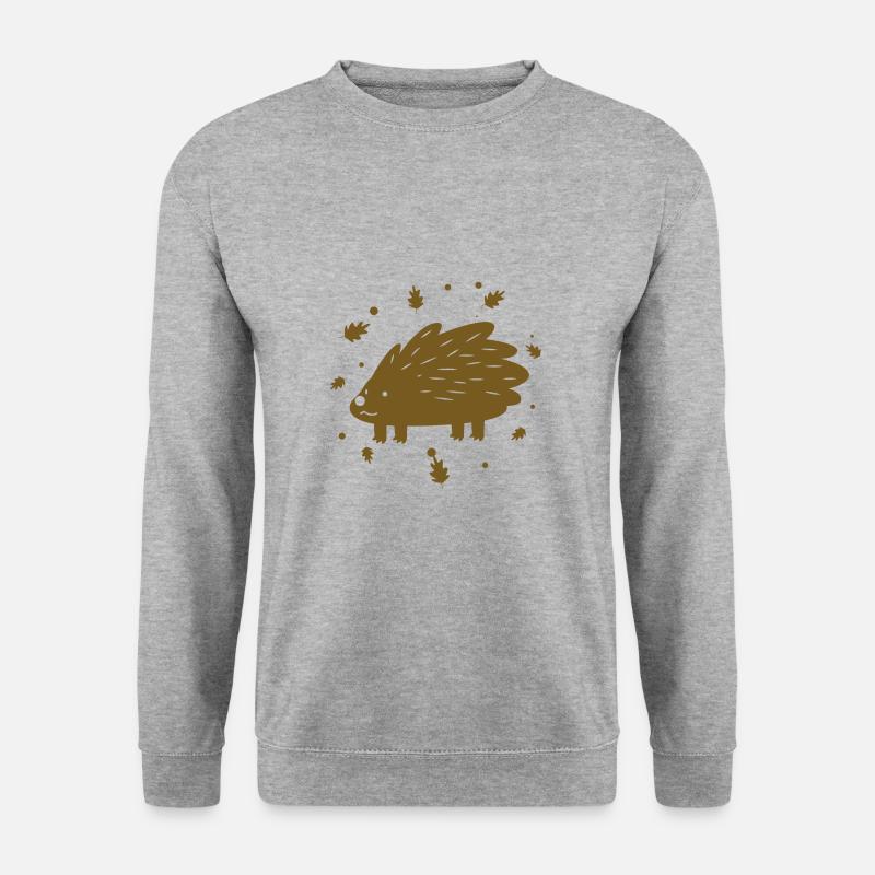 Igel - Unisex Pullover - Weißgrau meliert