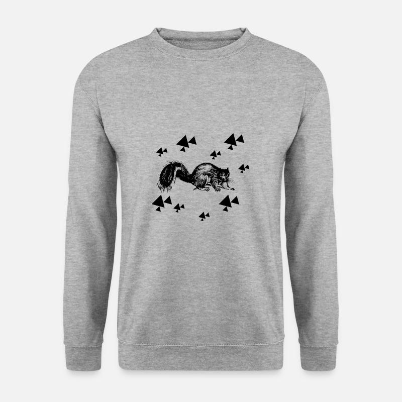 Eichhörnchen - Nagetier - Unisex Pullover - Weißgrau meliert