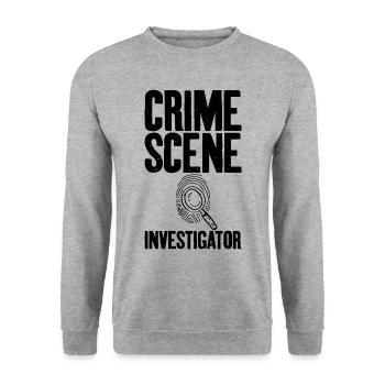 Tatortermittler Privatdetektiv Experte Grafik - Unisex Pullover - Weißgrau meliert - Vorne - Alina (178cm) & Michal (187cm)