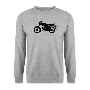 S50 Silhouette (Bananentank) - Unisex Pullover - Weißgrau meliert - Vorne - Alina (178cm) & Michal (187cm)