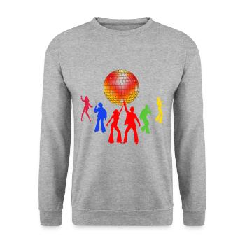 Disco old times beautiful memories gift idea - Unisex Sweatshirt - salt & pepper - Front - Alina (178cm) & Michal (187cm)
