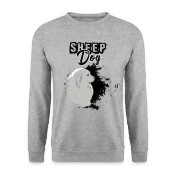 Sheep Dog Shepherd Maremmano Abruzzese Dog - Unisex Sweatshirt - salt & pepper - Front - Alina (178cm) & Michal (187cm)