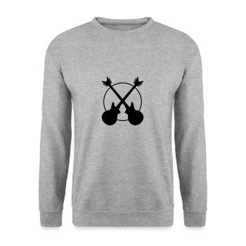 Gitarre - Guitar - Unisex Pullover - Weißgrau meliert - Vorne - Alina (178cm) & Michal (187cm)
