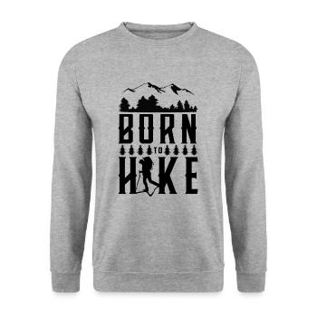 Wandern Tour Wanderer Wanderin Abenteuer Geschenk - Unisex Pullover - Weißgrau meliert - Vorne - Alina (178cm) & Michal (187cm)