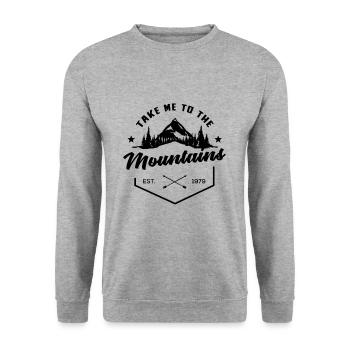 Wandern Tour Wanderer Abenteuer Geschenk Wanderin - Unisex Pullover - Weißgrau meliert - Vorne - Alina (178cm) & Michal (187cm)